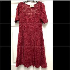 Red lace dress